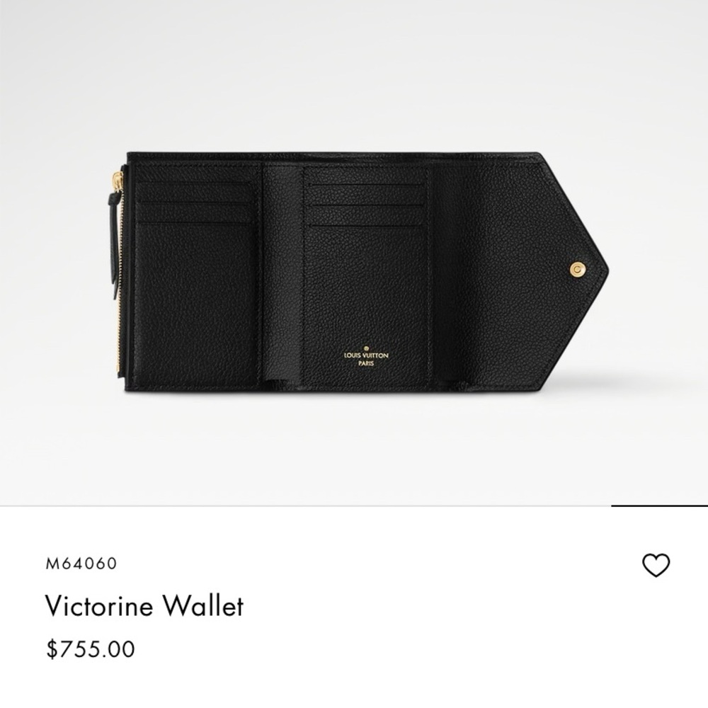 Louis Vuitton Victorine Black Embossed Monogram Wallet - Picture 3 of 16